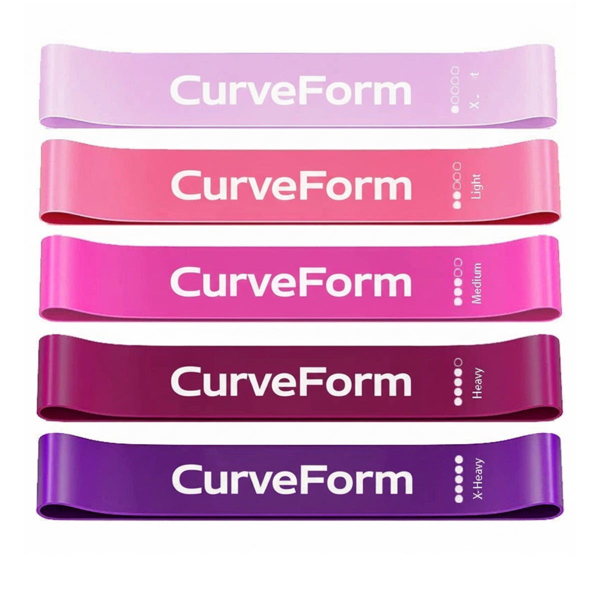 CurveForm Pink Fitness Resistance Bands (Amazing For Glutes!)
