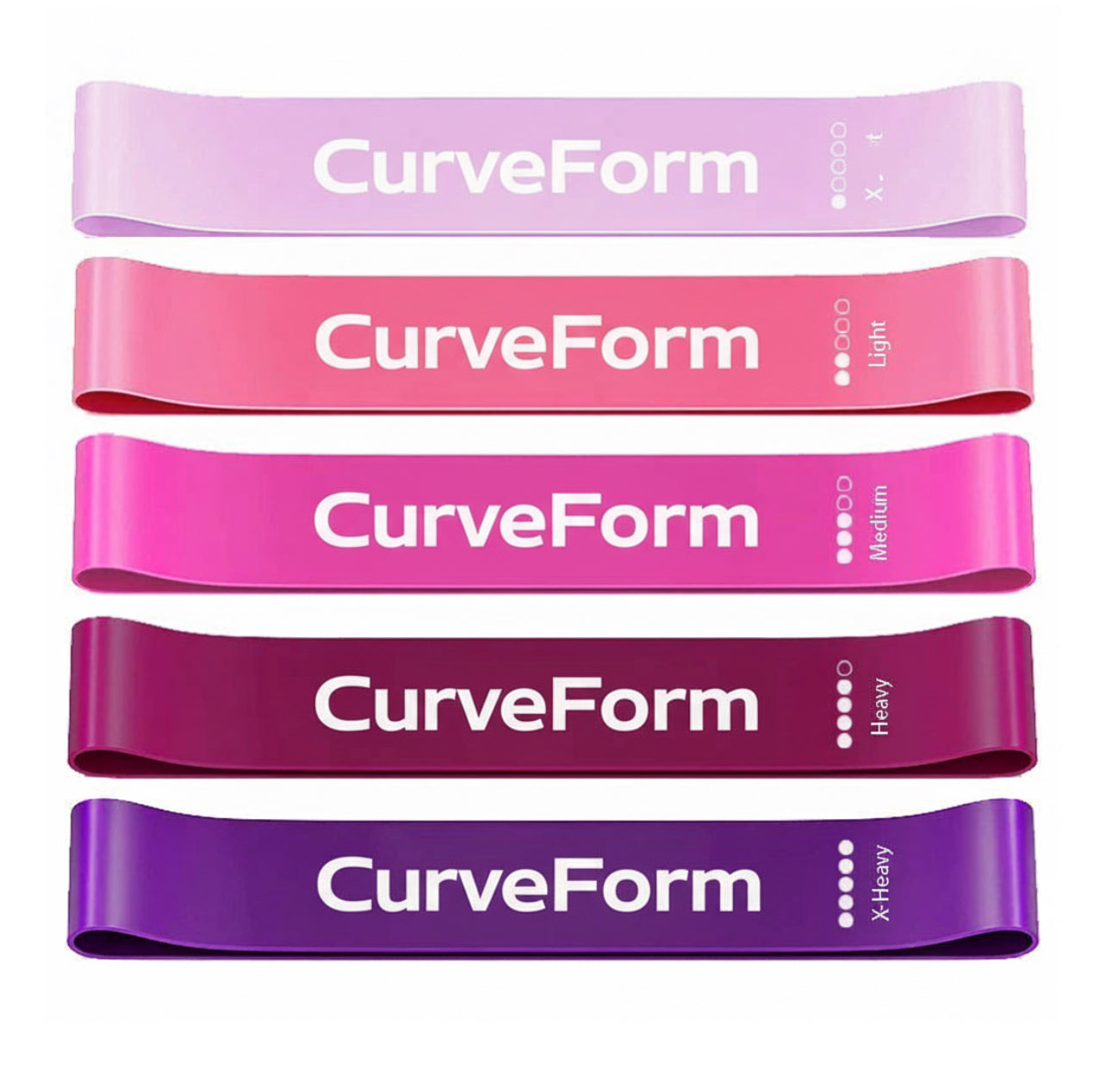 CurveForm Pink Fitness Resistance Bands (Amazing For Glutes!)