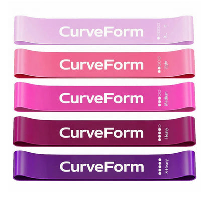 CurveForm Pink Fitness Resistance Bands (Amazing For Glutes!)