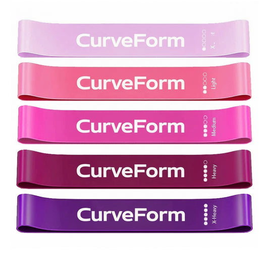 CurveForm Pink Fitness Resistance Bands (Amazing For Glutes!)