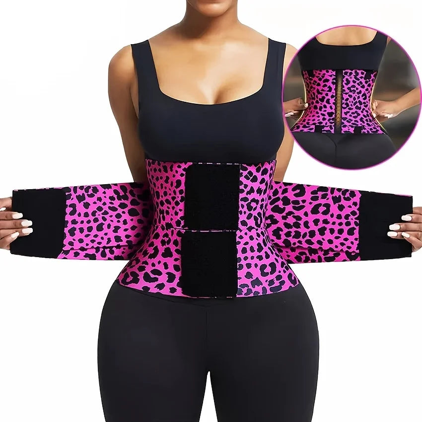 Curveform Leopard-Print Waist Trainer Belt