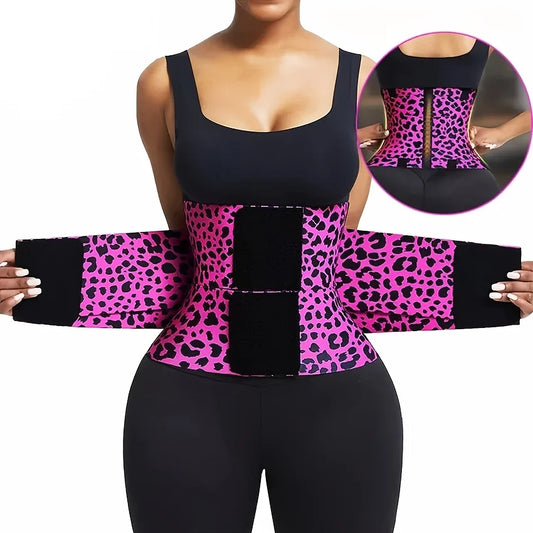 Curveform Leopard-Print Waist Trainer Belt