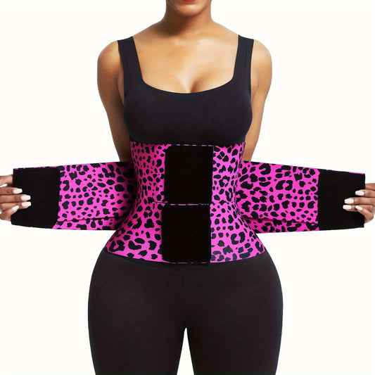 Curveform Leopard-Print Waist Trainer Belt