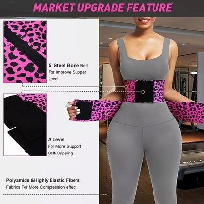 Curveform Leopard-Print Waist Trainer Belt