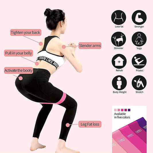 CurveForm Pink Fitness Resistance Bands (Amazing For Glutes!)